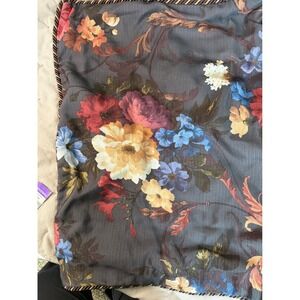 2PCS Set Croscill Pillow Shams Floral Gray Boho Victorian Cottage Home Bedroom